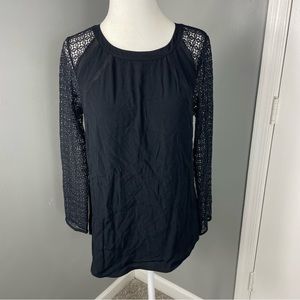 Rebecca Taylor || Lace Sleeve Blouse‎ Size 2